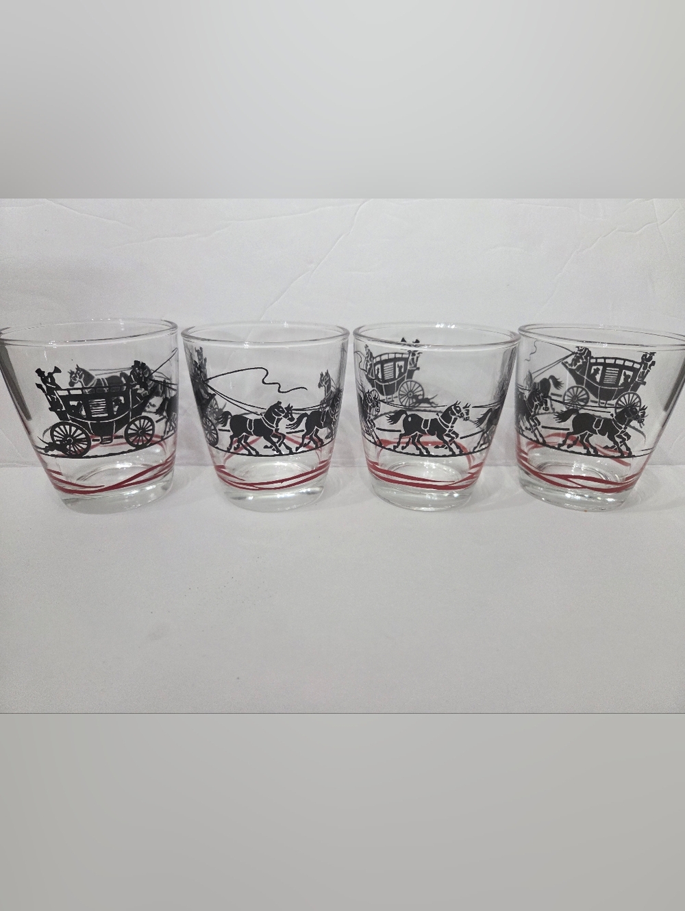 Set Of 4 Vintage Western Glasses
